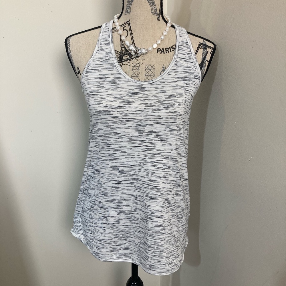 Lululemon Women’s Grey White Racer Back Tank Top